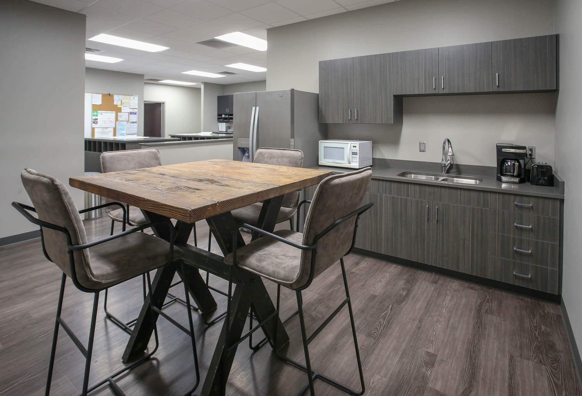 Interior shot of the Bailey Contractors, Inc. office breakroom