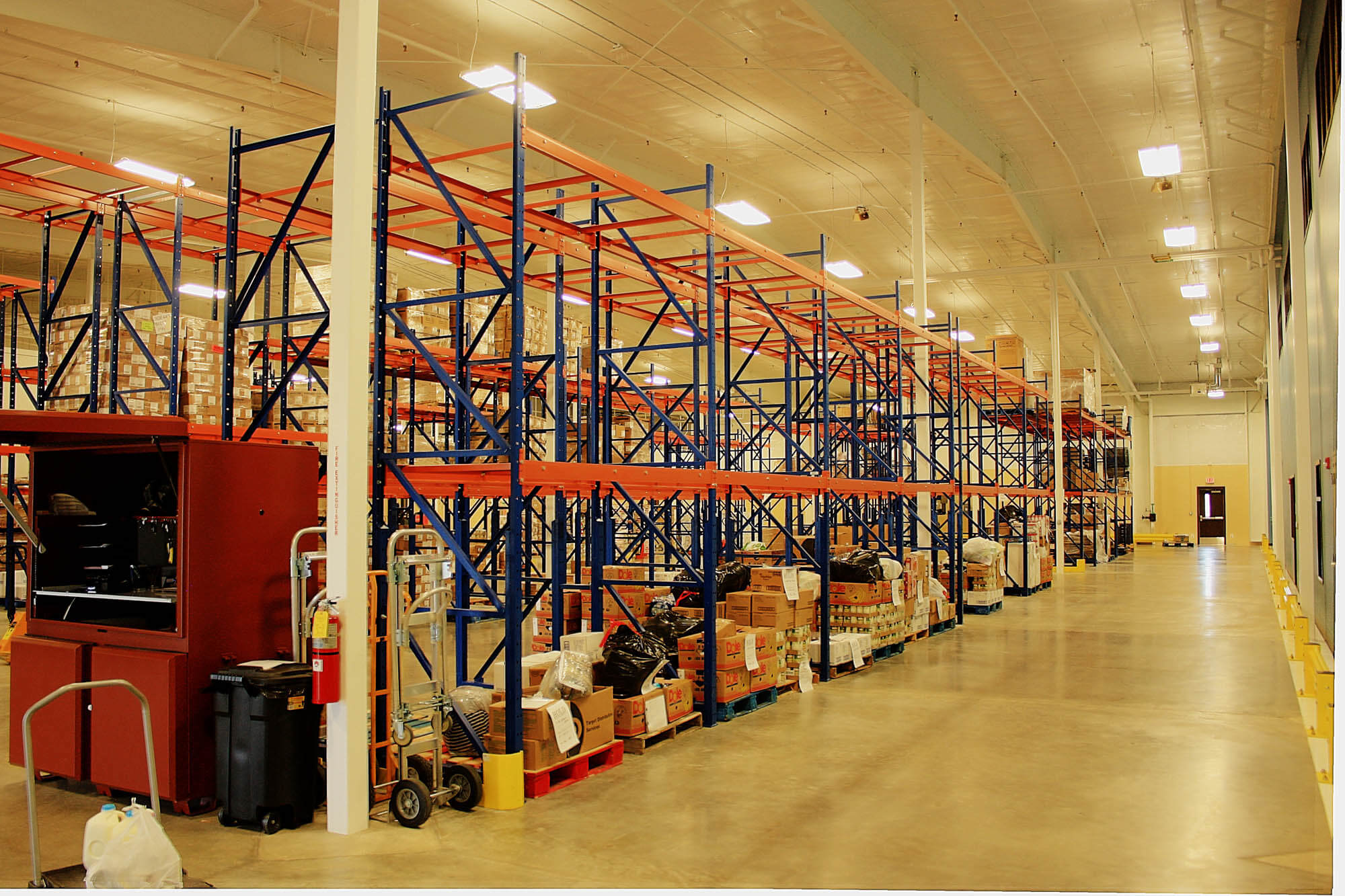 Interior shot of warehouse area